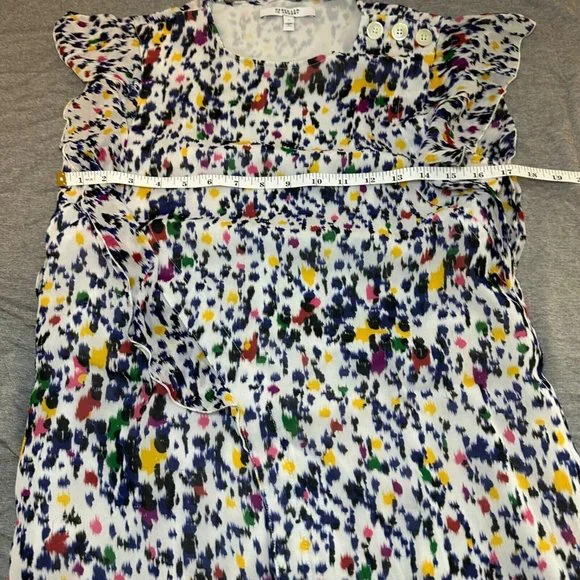 Derek Lam IO Crosby Dress, Multicolored, Ruffled, Line Buttons, Women 2‎ - Picture 4 of 10